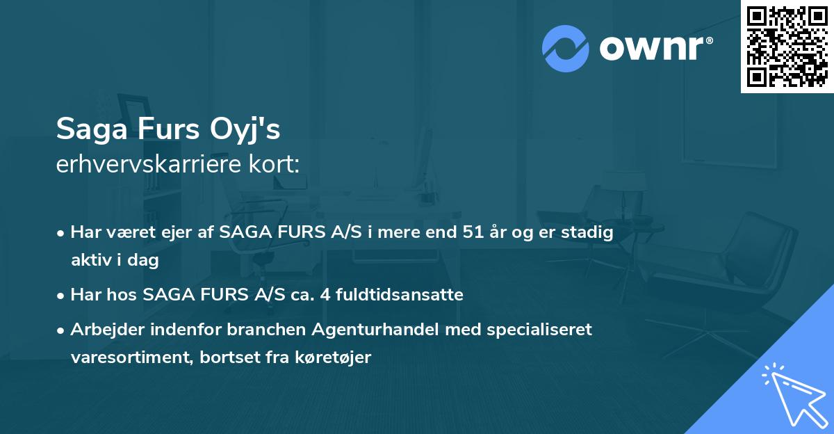 Saga Furs Oyj's erhvervskarriere kort