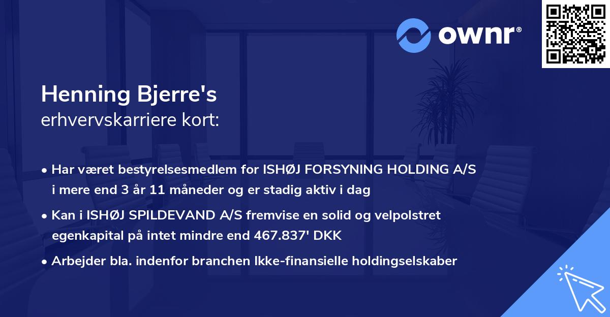 Henning Bjerre's erhvervskarriere kort