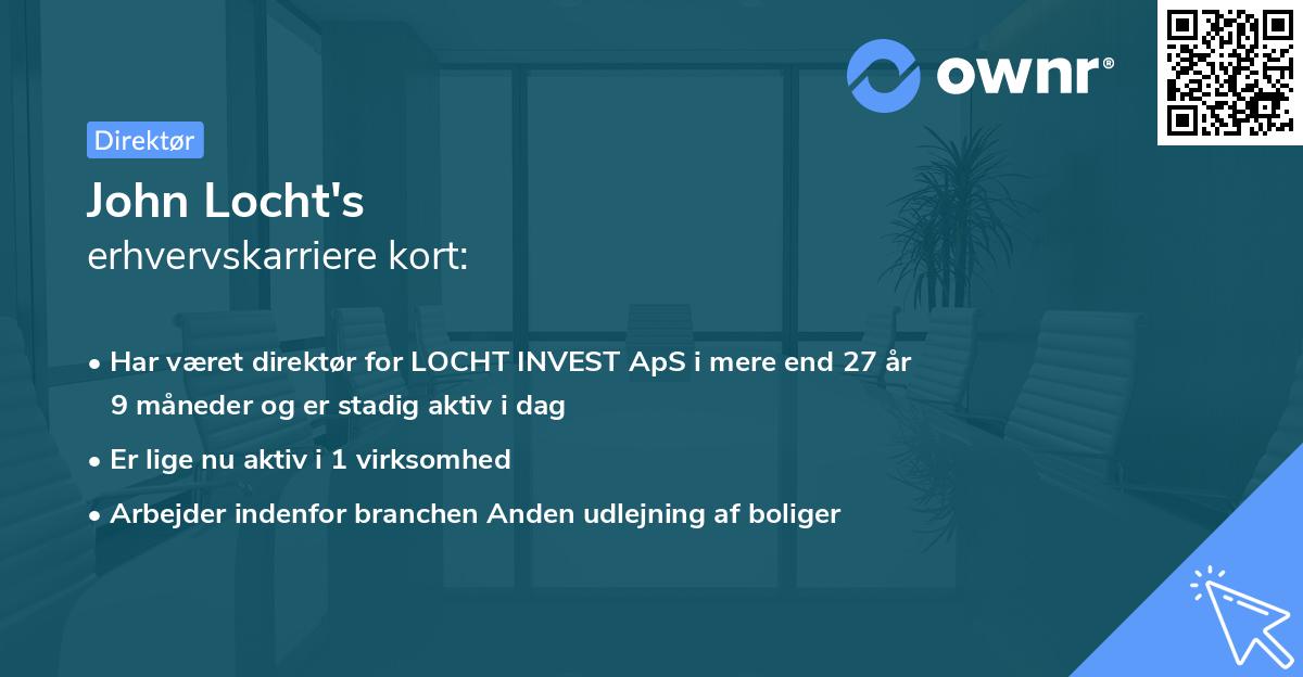 John Locht's erhvervskarriere kort