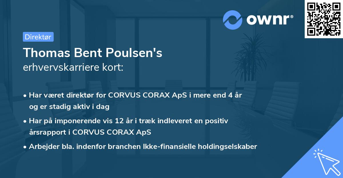 Thomas Bent Poulsen's erhvervskarriere kort