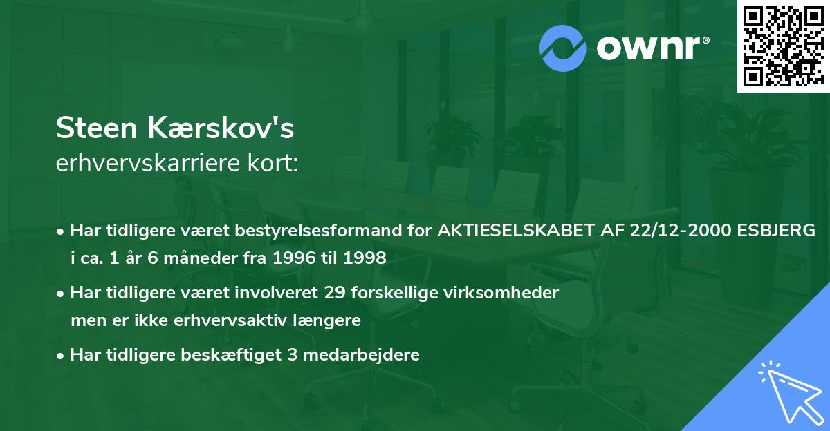 Steen Kærskov's erhvervskarriere kort