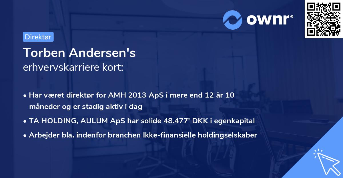 Torben Andersen's erhvervskarriere kort