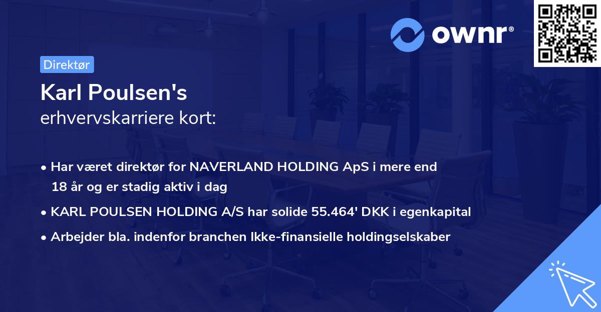 Karl Poulsen's erhvervskarriere kort