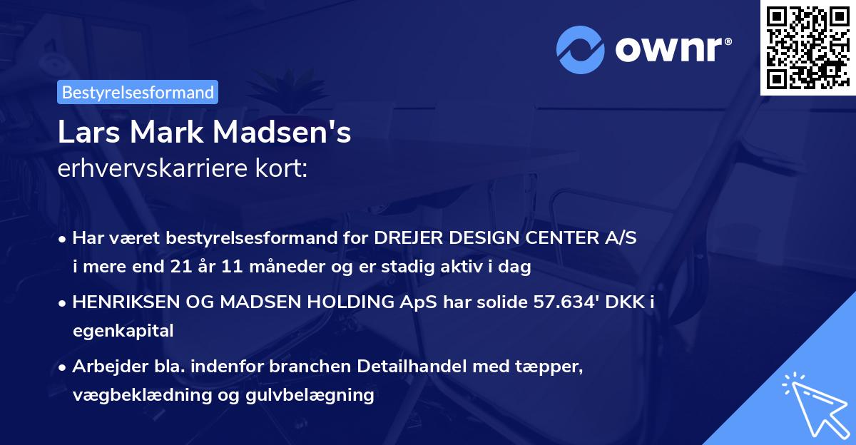 Lars Mark Madsen's erhvervskarriere kort