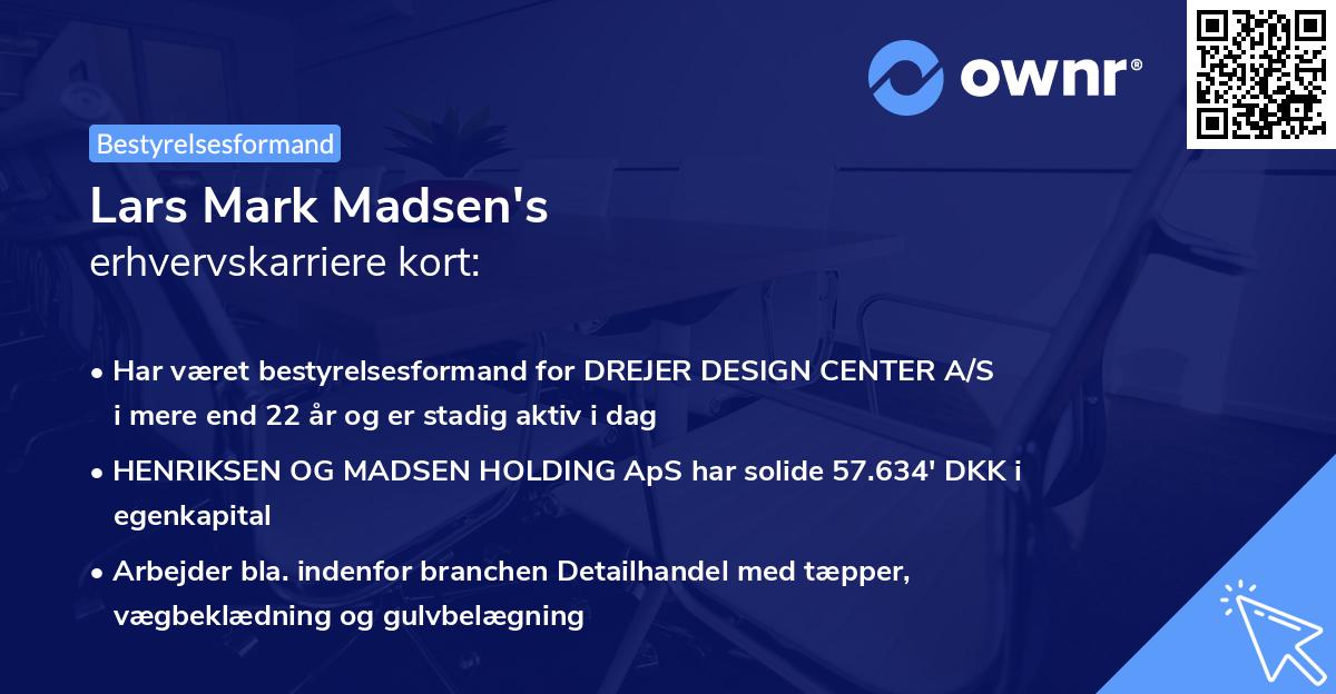 Lars Mark Madsen's erhvervskarriere kort