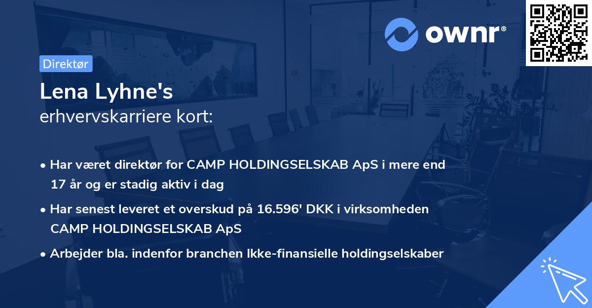 Lena Lyhne's erhvervskarriere kort