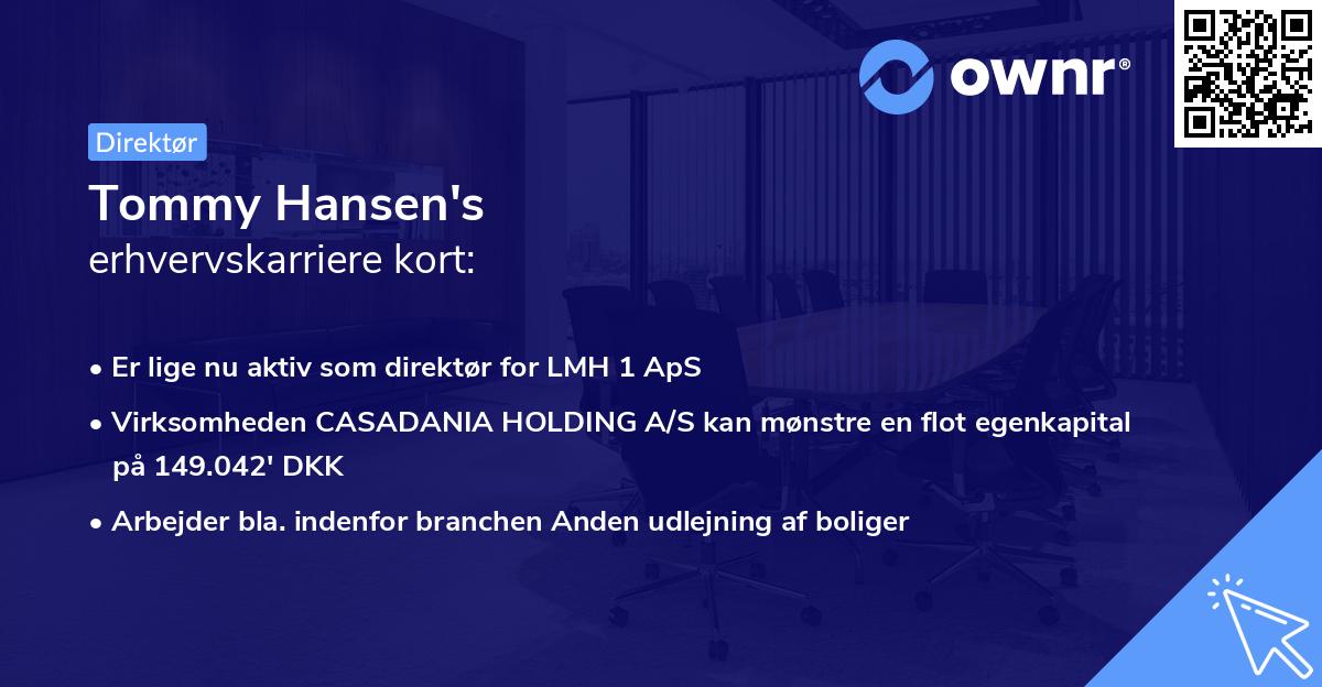 Tommy Hansen's erhvervskarriere kort