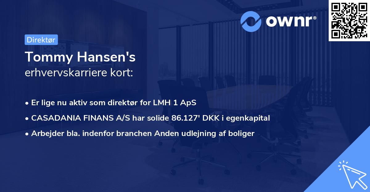 Tommy Hansen's erhvervskarriere kort