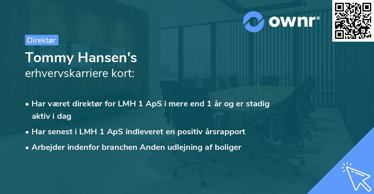 Tommy Hansen's erhvervskarriere kort