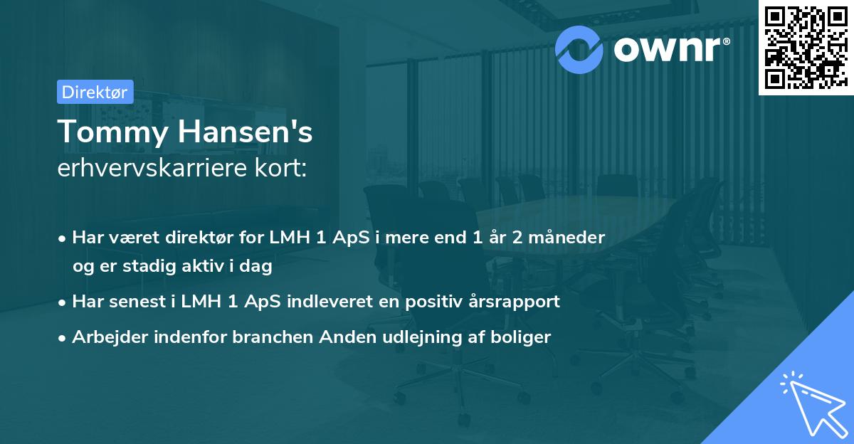 Tommy Hansen's erhvervskarriere kort