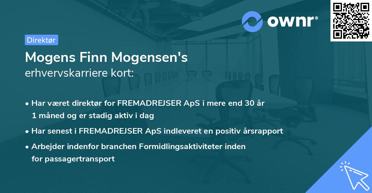 Mogens Finn Mogensen's erhvervskarriere kort