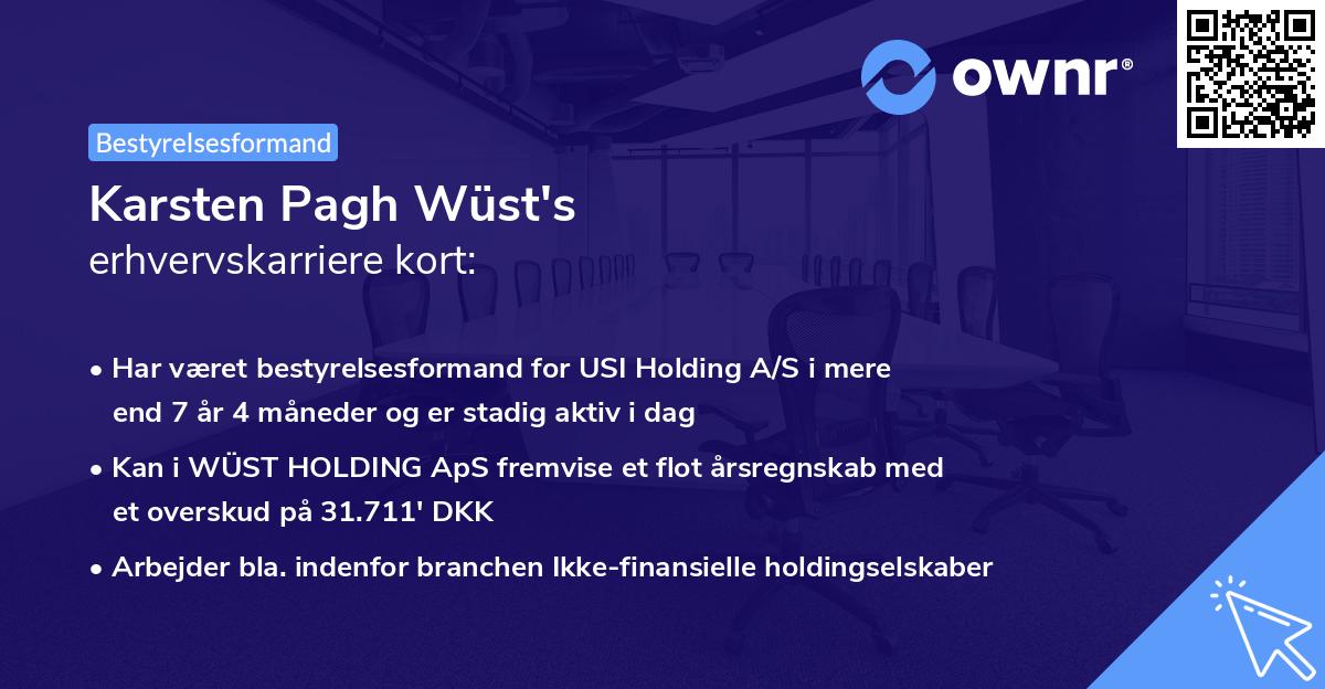 Karsten Pagh Wüst's erhvervskarriere kort