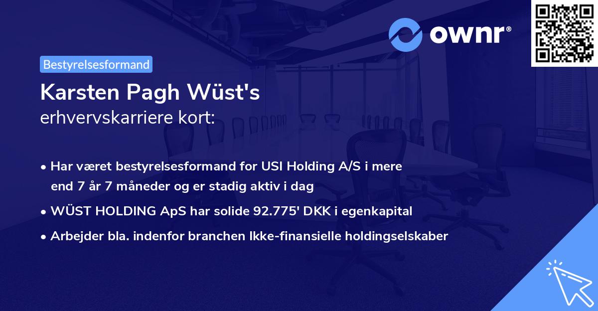 Karsten Pagh Wüst's erhvervskarriere kort