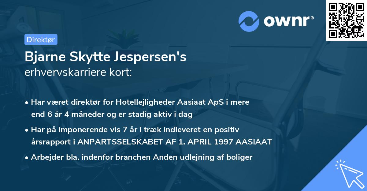 Bjarne Skytte Jespersen's erhvervskarriere kort