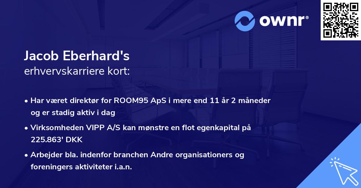 Jacob Eberhard's erhvervskarriere kort