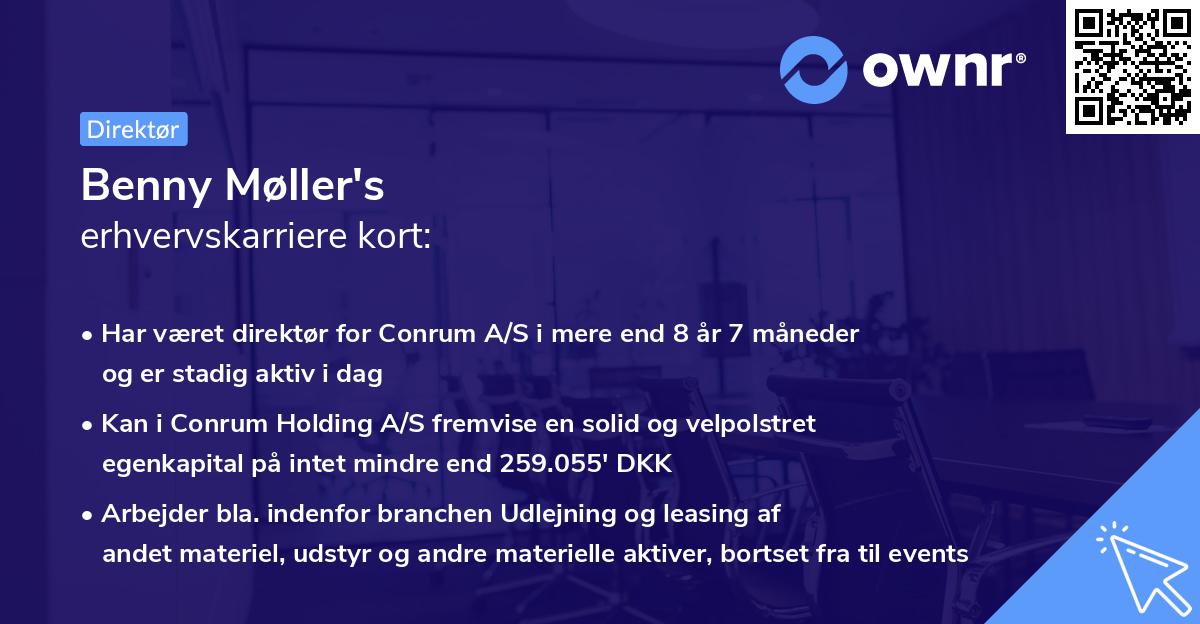 Benny Møller's erhvervskarriere kort