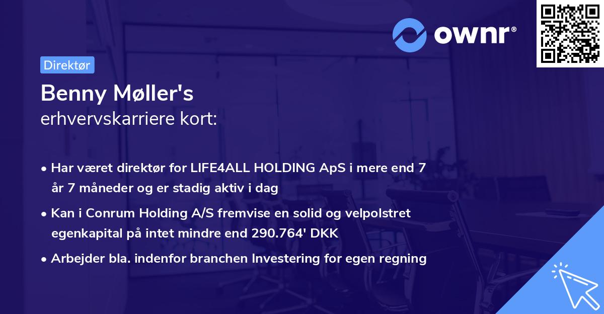 Benny Møller's erhvervskarriere kort
