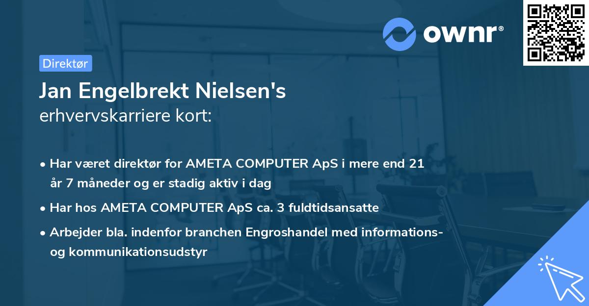 Jan Engelbrekt Nielsen's erhvervskarriere kort