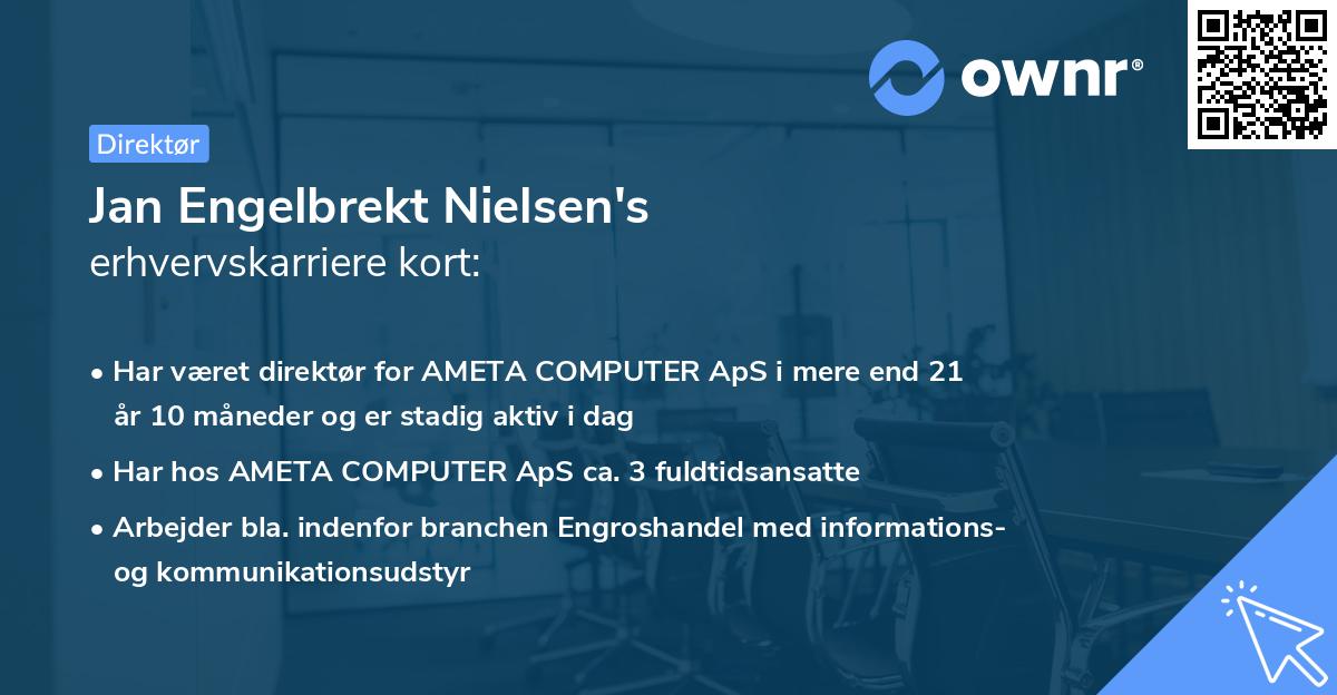Jan Engelbrekt Nielsen's erhvervskarriere kort