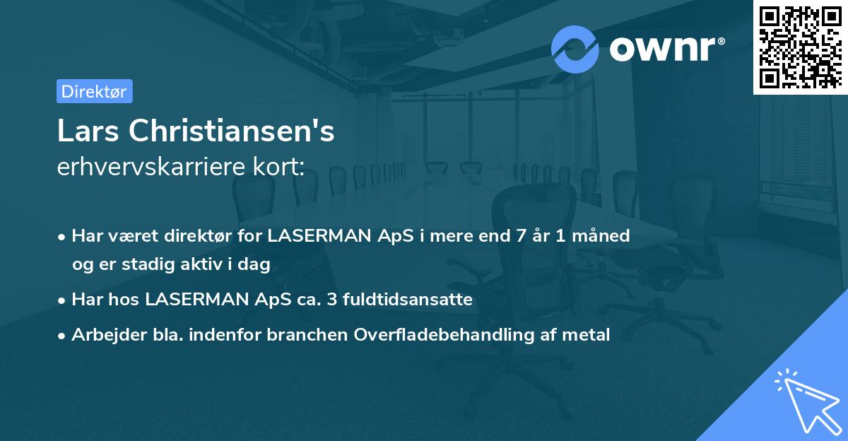 Lars Christiansen's erhvervskarriere kort