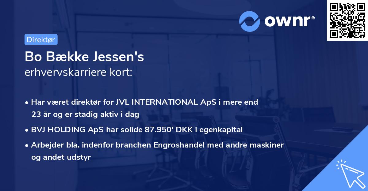 Bo Bække Jessen's erhvervskarriere kort