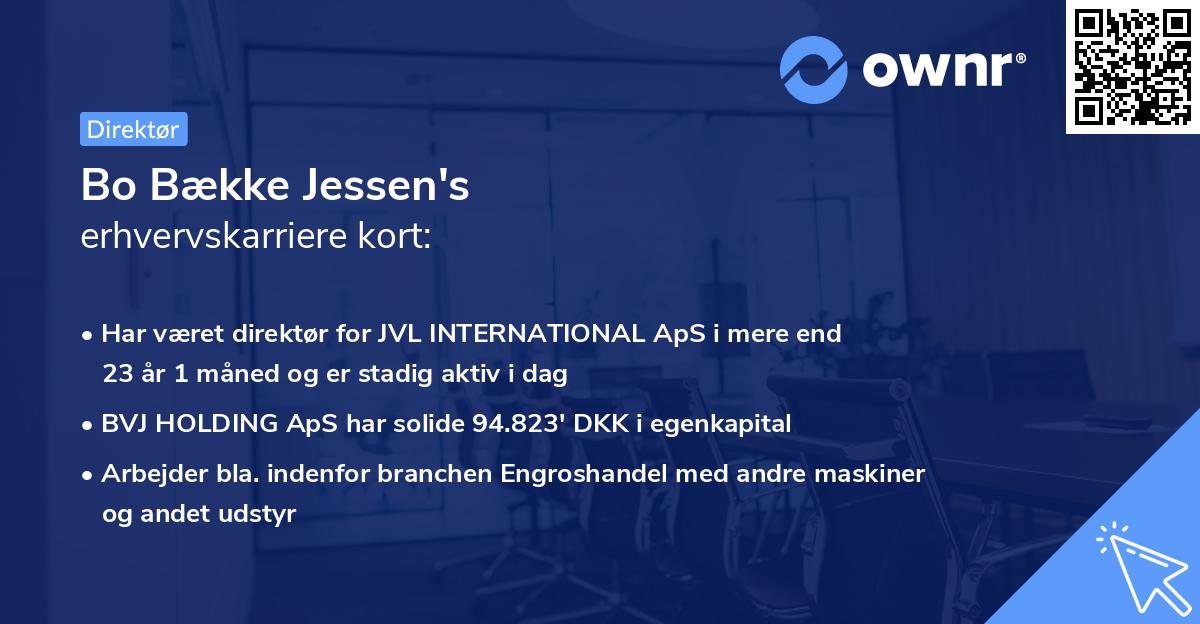 Bo Bække Jessen's erhvervskarriere kort