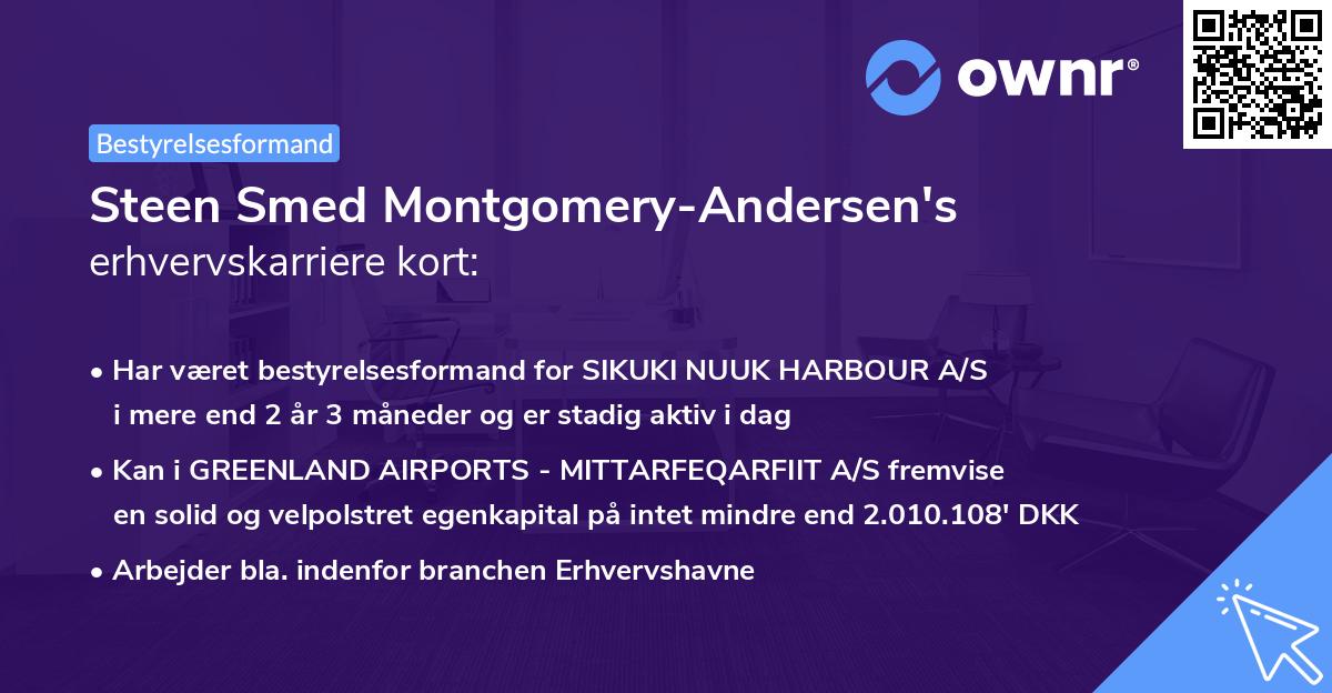 Steen Smed Montgomery-Andersen's erhvervskarriere kort