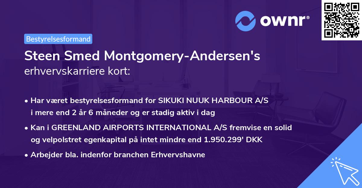 Steen Smed Montgomery-Andersen's erhvervskarriere kort