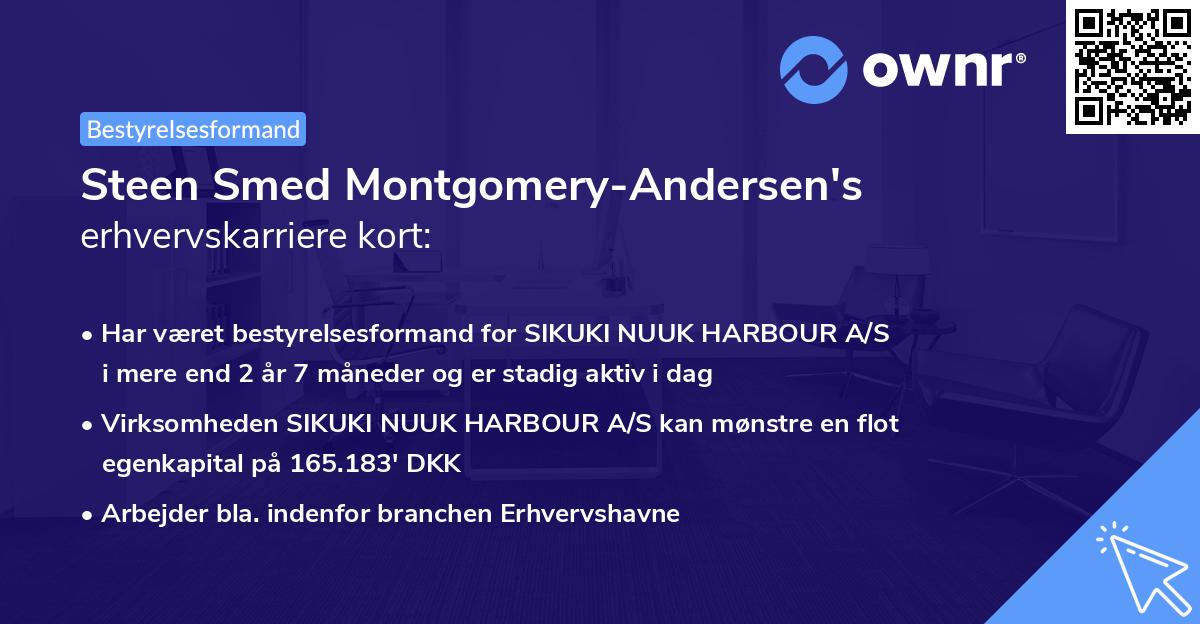 Steen Smed Montgomery-Andersen's erhvervskarriere kort