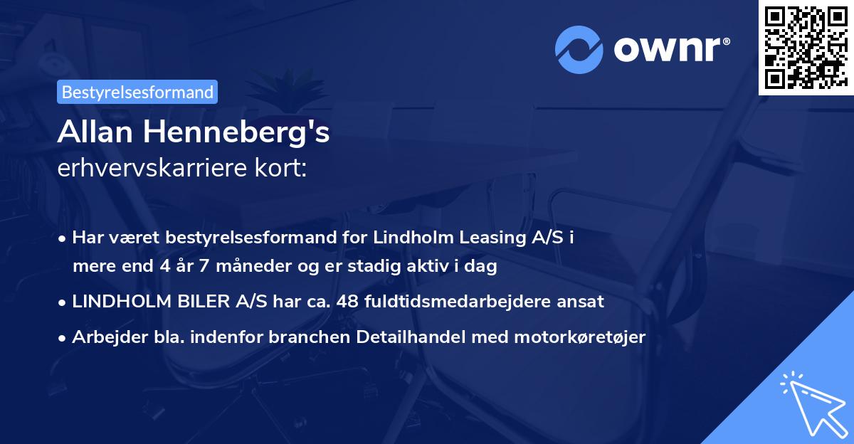 Allan Henneberg's erhvervskarriere kort