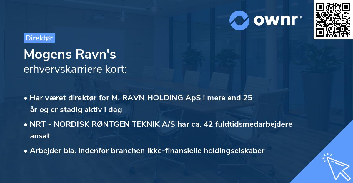 Mogens Ravn's erhvervskarriere kort
