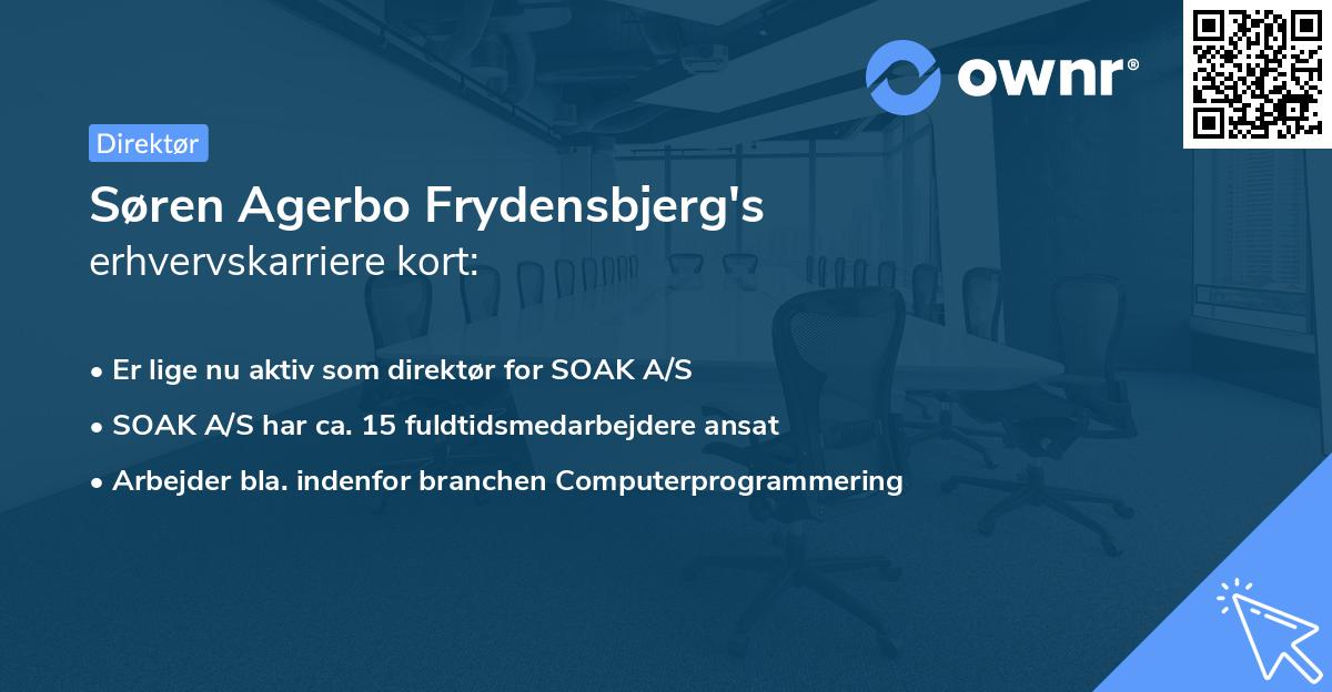 Søren Agerbo Frydensbjerg's erhvervskarriere kort