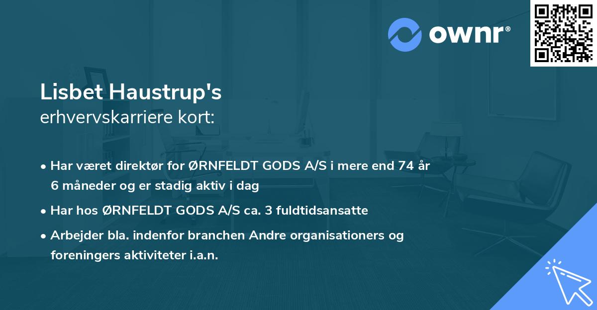 Lisbet Haustrup's erhvervskarriere kort