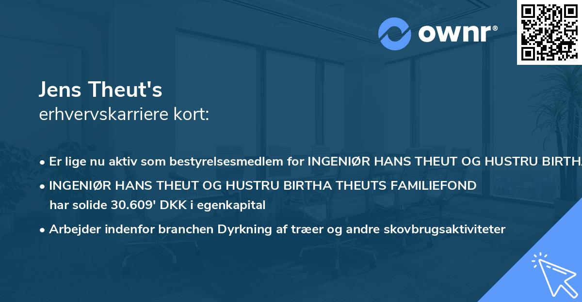 Jens Theut's erhvervskarriere kort