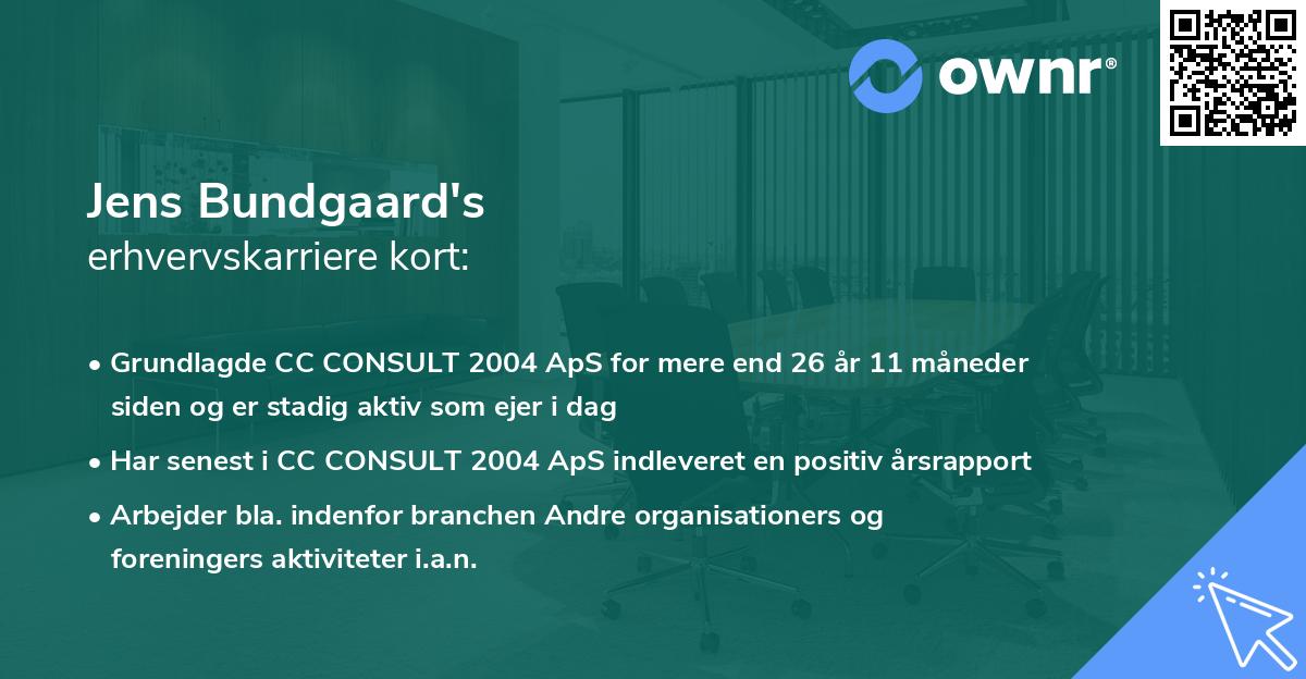 Jens Bundgaard's erhvervskarriere kort