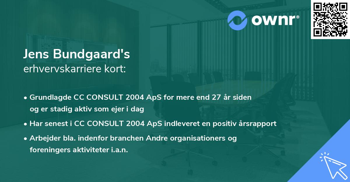 Jens Bundgaard's erhvervskarriere kort