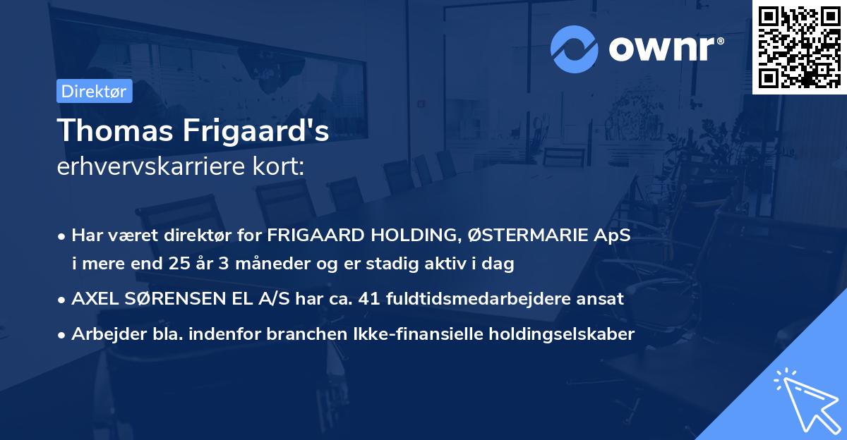 Thomas Frigaard's erhvervskarriere kort