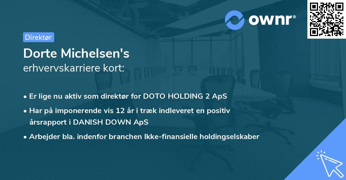 Dorte Michelsen's erhvervskarriere kort