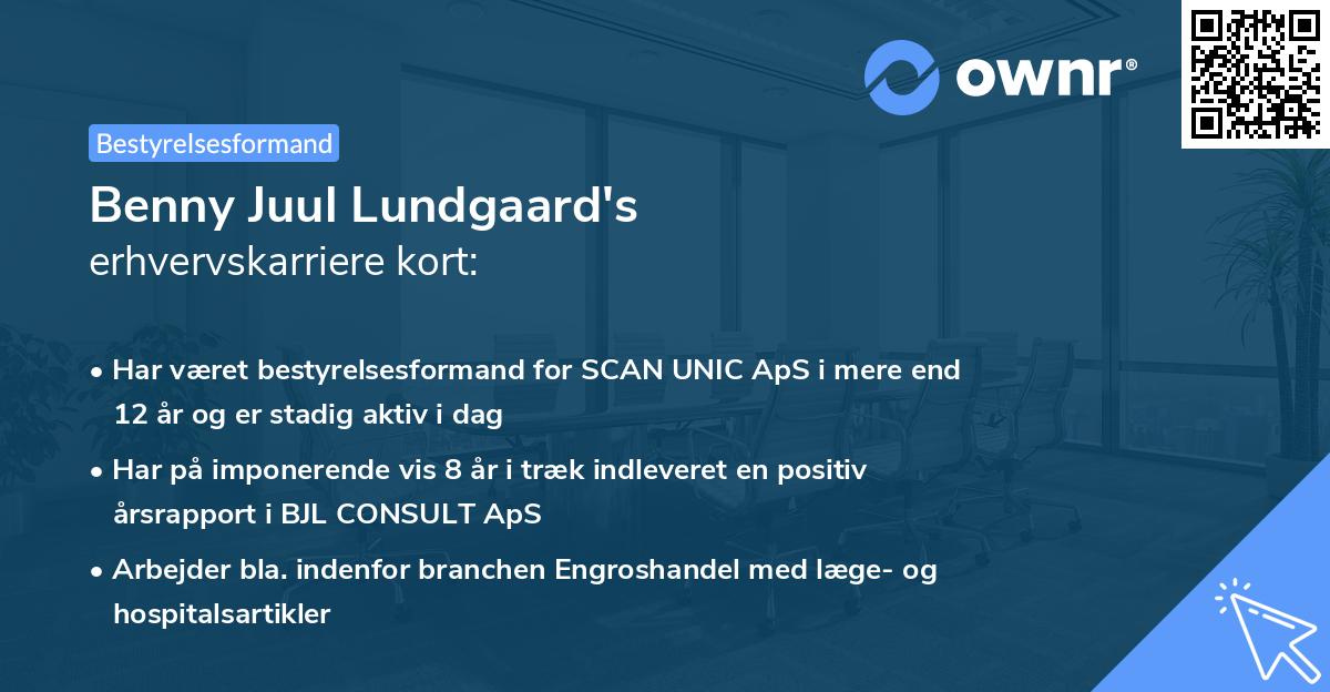 Benny Juul Lundgaard's erhvervskarriere kort