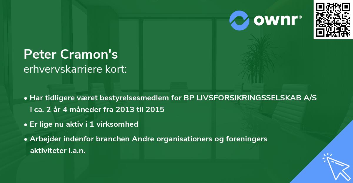 Peter Cramon's erhvervskarriere kort