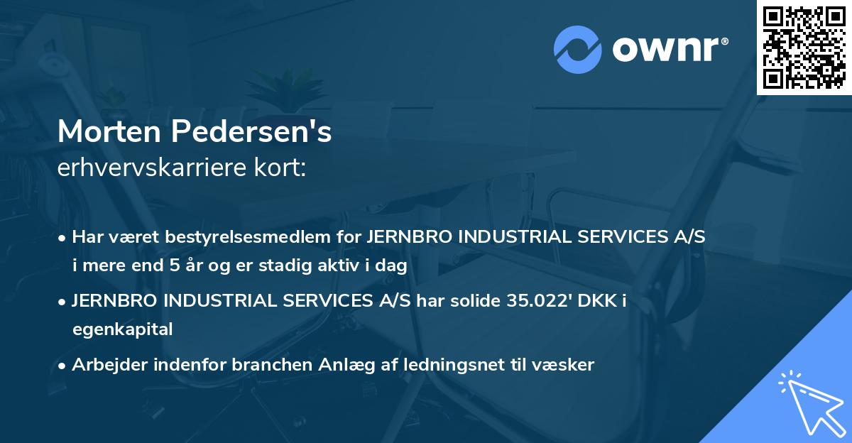 Morten Pedersen's erhvervskarriere kort