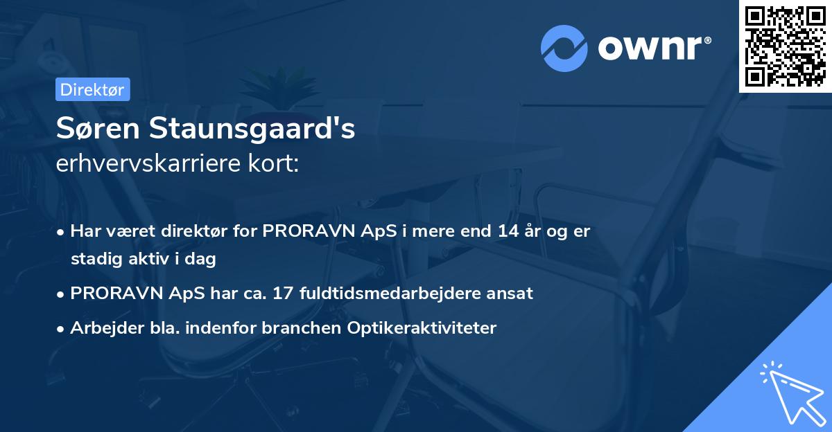 Søren Staunsgaard's erhvervskarriere kort