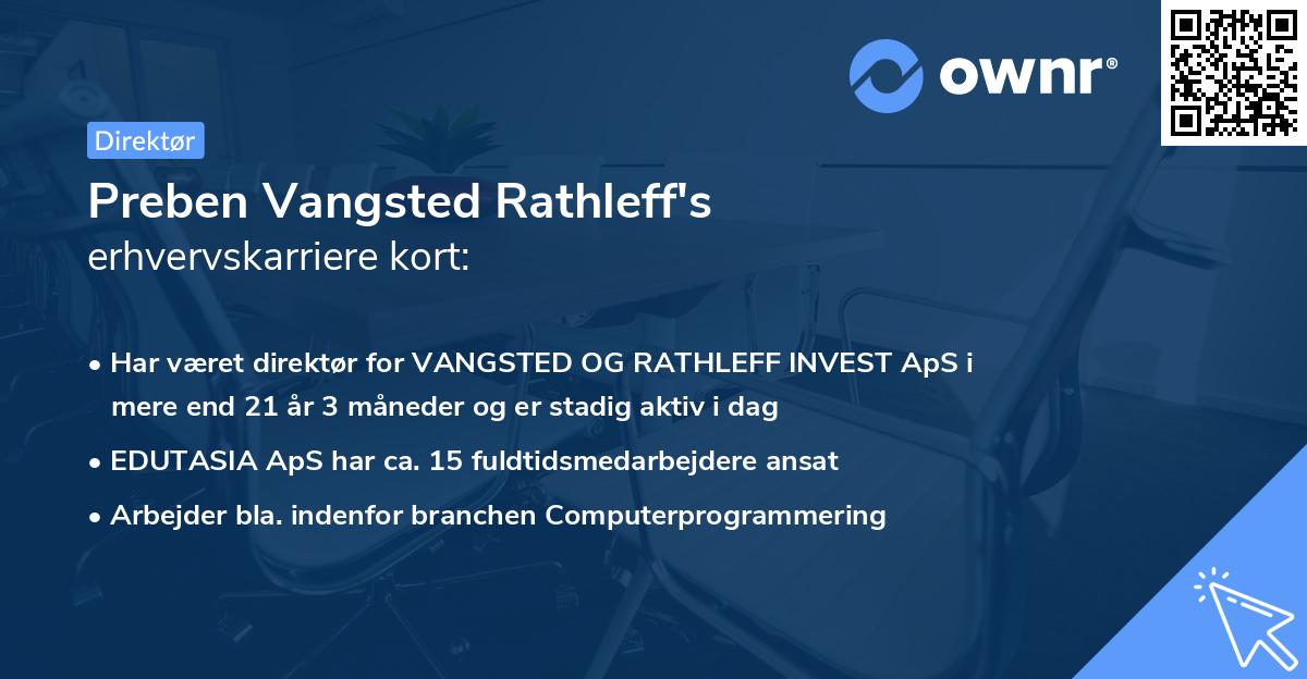 Preben Vangsted Rathleff's erhvervskarriere kort