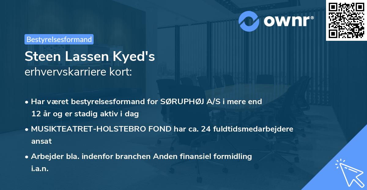 Steen Lassen Kyed's erhvervskarriere kort