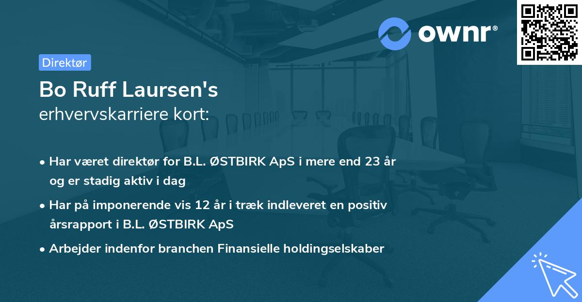 Bo Ruff Laursen's erhvervskarriere kort
