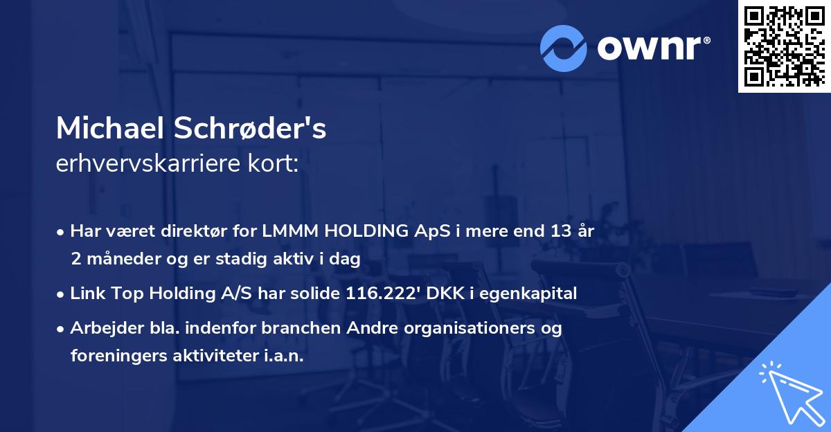 Michael Schrøder's erhvervskarriere kort