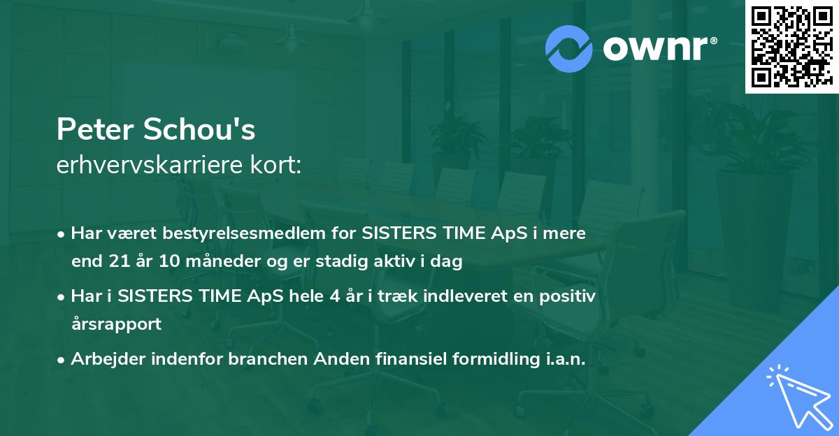 Peter Schou's erhvervskarriere kort