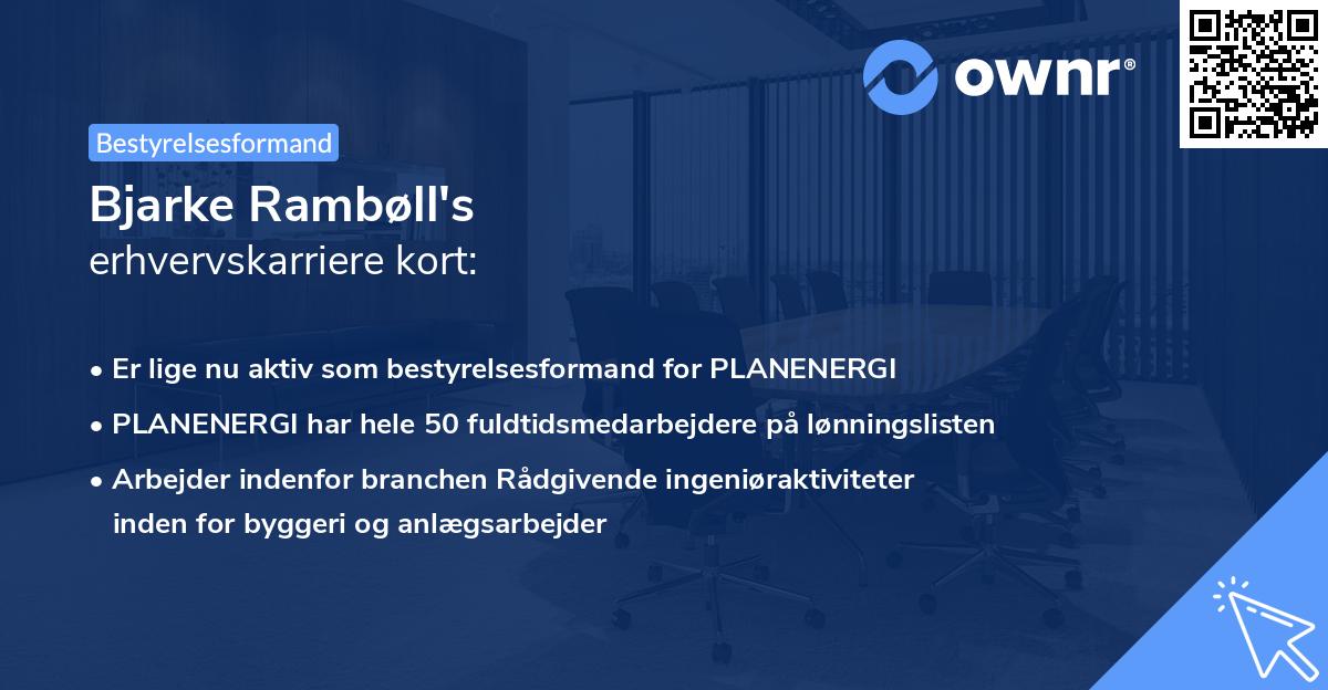 Bjarke Rambøll's erhvervskarriere kort