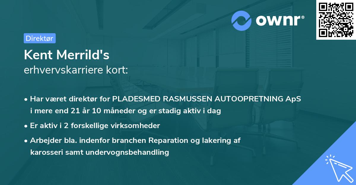 Kent Merrild's erhvervskarriere kort