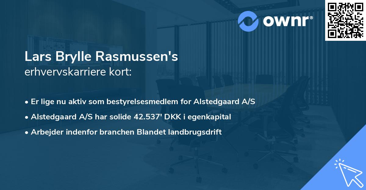 Lars Brylle Rasmussen's erhvervskarriere kort